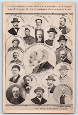 France Postcard Authors and Main Contributors Pantheon of War c1910 Antique