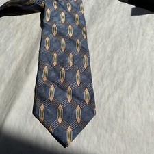 Vintage Tie Bill Robinson Silk Geometric Blue Pink Made in USA