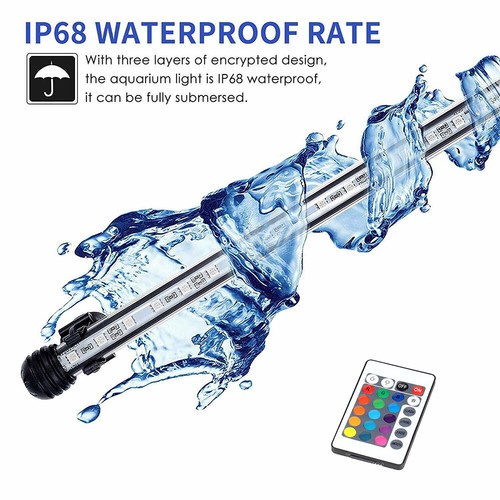 LED Aquarium Lampe 19cm-90cm Leuchten Mollusken Beleuchtung RGB Aquariumleuchte - Bild 35 von 40