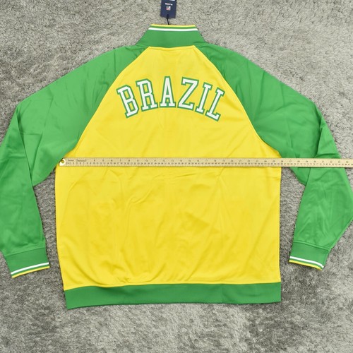 FILA Brazil Track Jacket Men's Size 3XL Big and Tall Yellow Green Soccer - Picture 3 of 8