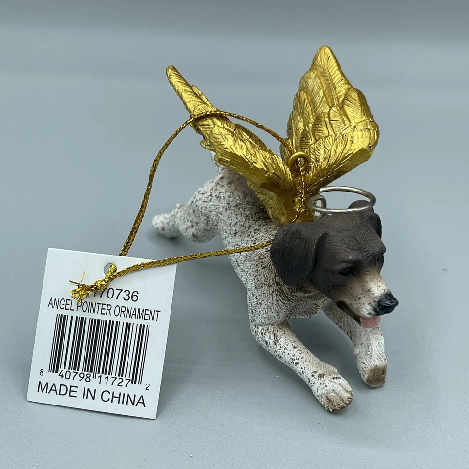 Diseño Toscano Honrar al Perro Puntero en el Cielo Vacaciones Perro Ángel Adorno Navidad Foto 2 de 4