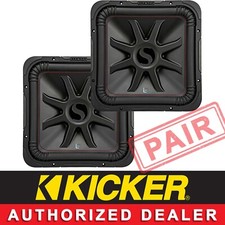 2 SUBWOOFER CUADRADO KICKER 45L7R152 CAR AUDIO 15" L7R SUB DVC 2-OHM L7R152 PAR