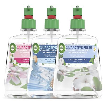 Air Wick Active Fresh Automatisches Duftspray Nachfüller Probierpaket 3 x 228ml