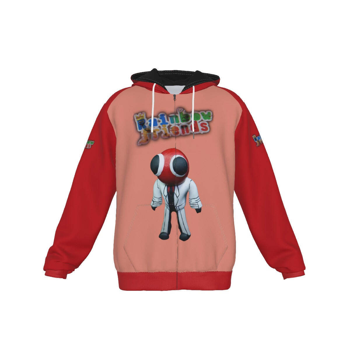 Trendy Roblox Rainbow Friends Printed Hoodie Red - PKAWAY