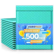 500x Bulk Bubble Mailers 8.5x12 Padded Envelopes 8.5x11 Poly Mailing Bags Teal