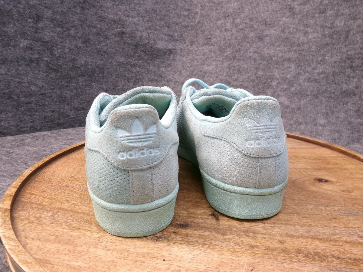 Adidas Men's Superstar Shell Toe Aqua Blue Suede AQ4916 Sneaker Classic  Size 8 | eBay
