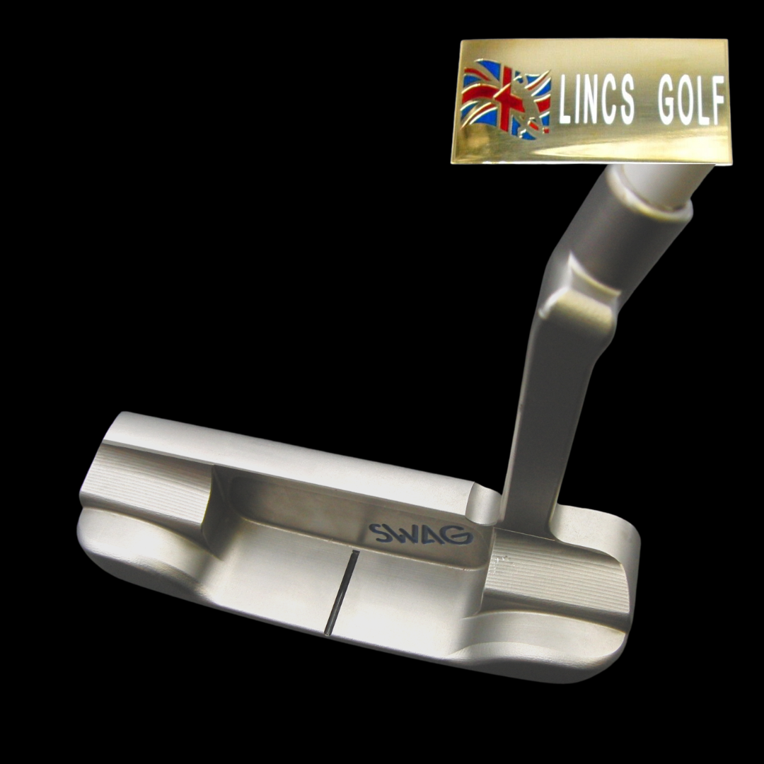 Left Handed Swag 354G Feels Good 303 Handsome One Skull Putter 92cm Graphite +HC Left Handed Swag 354G Feels Good 303 Handsome One Skull Putter 92cm Graphite +HC