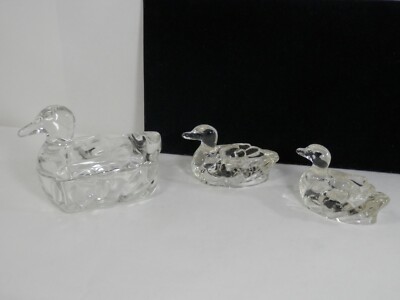 duck cigarette box Glass Ducks Smoking Set 2 Ashtrays 1 Cigarette Box ((Chips Read)) Mancave  Den