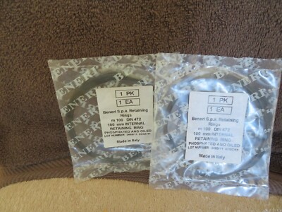 NEW BENERI RETAINING RING DIN 472 100MM LOT OF 2