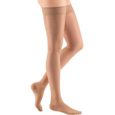 Mediven Sheer & Soft Women's Thigh High 20-30 mmHg Compression, Open Box