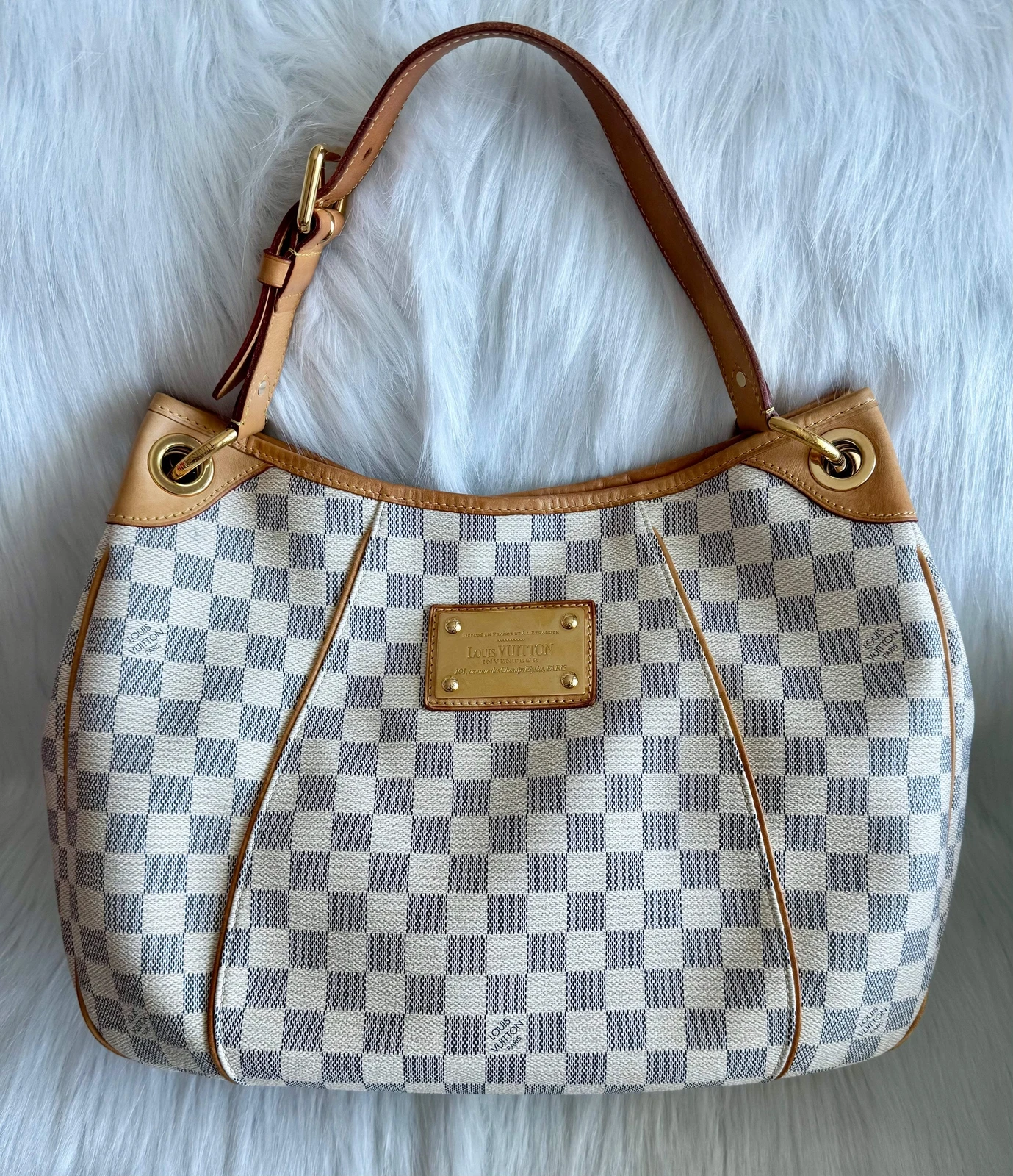 LOUIS VUITTON（LV） Borsa a tracolla Louis Vuitton Damier Azur Galliera PM