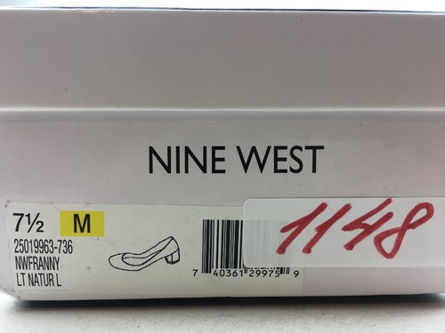Nine West Franny décolleté in pelle da donna taglia 7,5 M, naturale 1148 - Foto 8 di 8