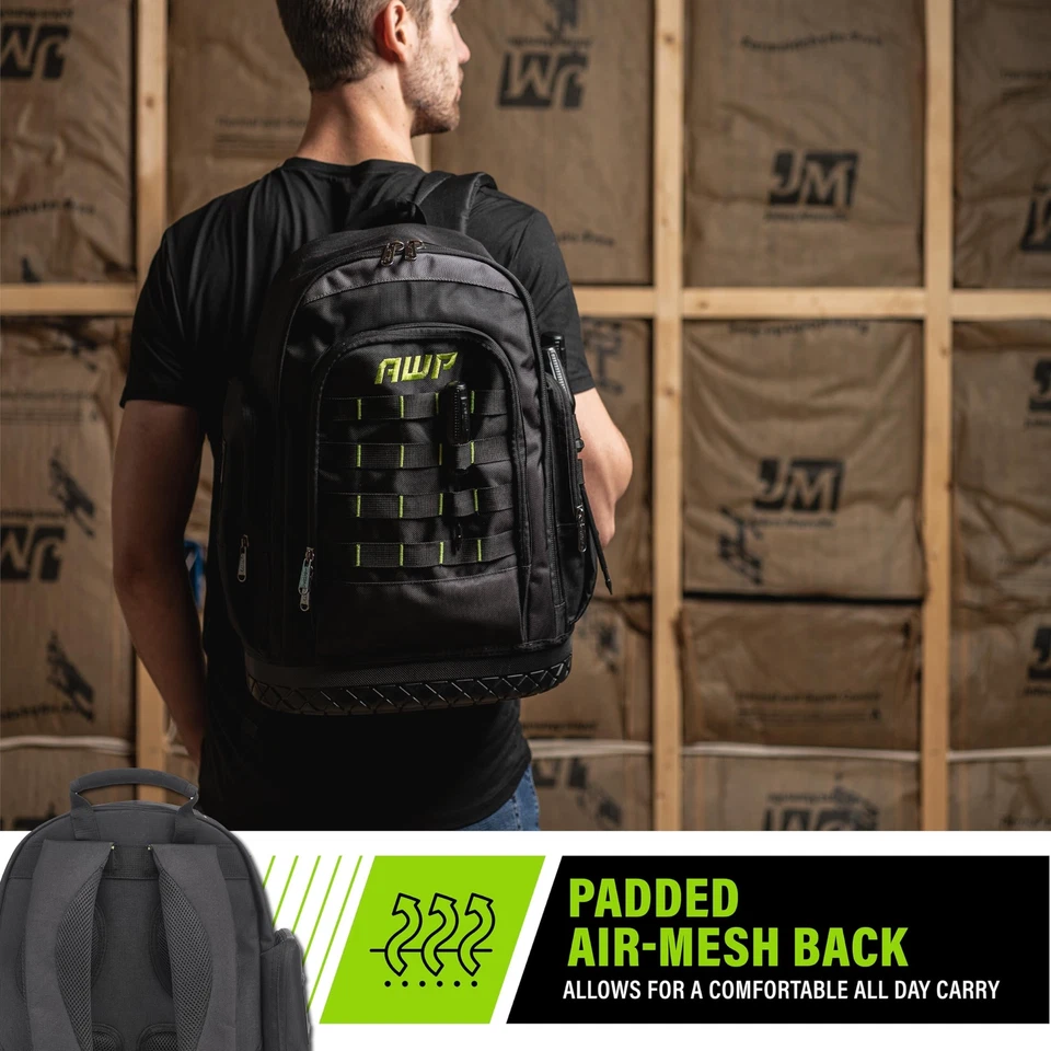 AWP Extreme Tool Backpack, Heavy-Duty Tool Bag with Padded Shoulder, Back, an... - Image 3 of 4