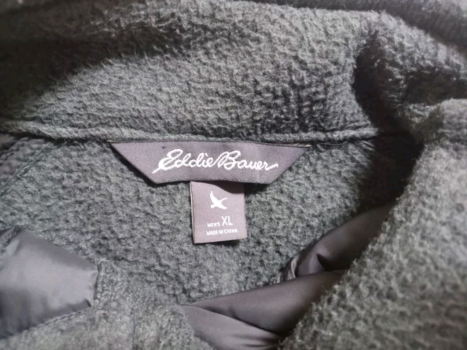 Eddie Bauer Jacket Mens XL Microtherm Hybrid Down Black Dark Gray Slim Fit EUC image 10