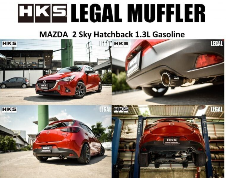 HKS legal muffler exhaust muffler genuine mazda 2 demio 2014-2025