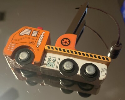 Maison Battat Orange Wood & Wheels Magnetic Crane