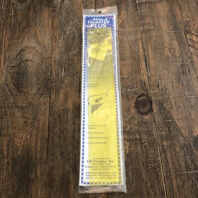 CM Designs Add-A-Quarter Plus 12'' Yellow Ruler