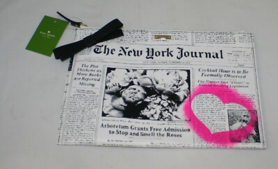 kate spade newspaper clutch