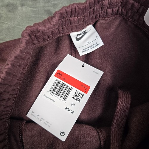 Girls' Nike Sportswear Club Fleece Loose Jogger Pants Burgundy FZ5571-652 Size L - Picture 5 of 8