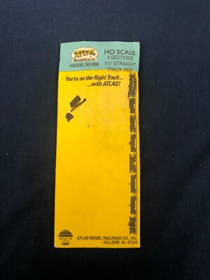 Atlas ''HO'' Code 100 1 1/2'' Straight Track Nickel Silver Section 4 Pack 825 (M)