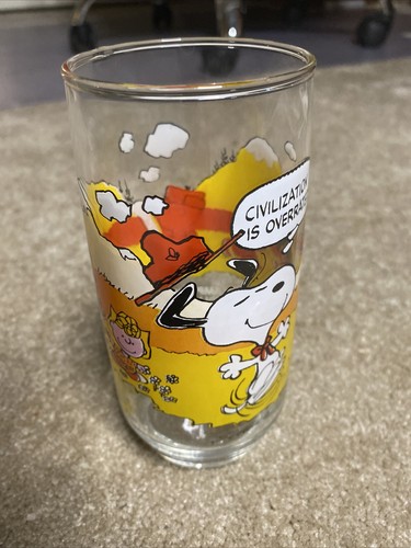 McDonald's Camp Snoopy Peanuts Charlie Brown Promo Collector Glass Civilization - Picture 5 of 7