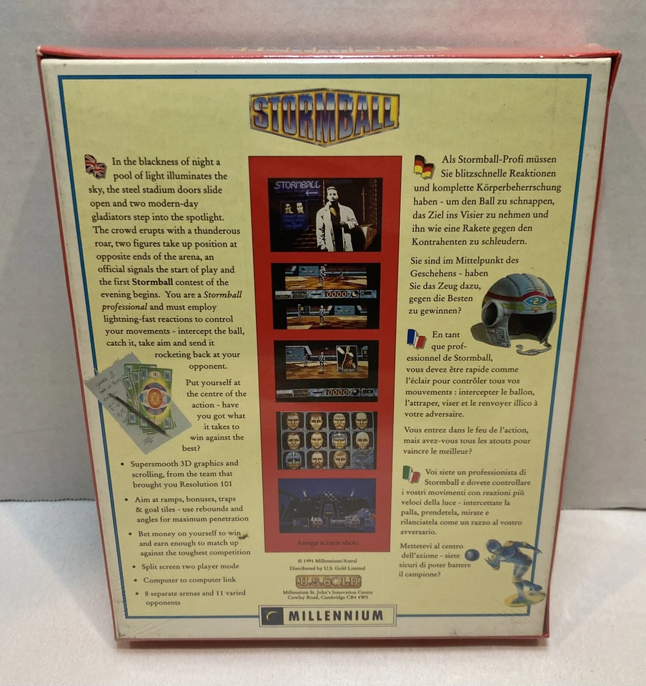 Commodore Amiga Game STORMBALL by Millennium New in Box SEALED Rare Sports - Image 2 of 4