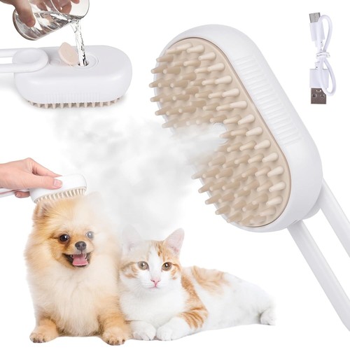 Cepillo para gatos cepillo de vapor para mascotas cepillo de pelo de gato cepillo de masaje cepillo para perros DE - Imagen 12 de 14