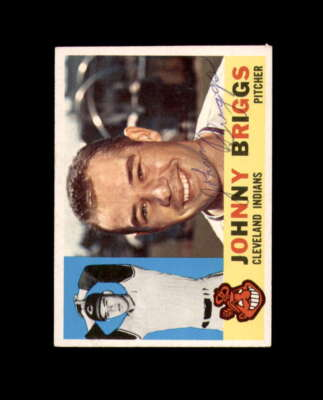 #ad Johnny Briggs Signed Original 1960 Topps Cleveland Autograph $15.00