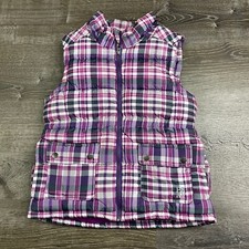 P.S. from Aeropostale Girls Vest Plaid Multicolor Sleeveless Zip Size L 12