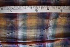 MULTI PLAID COTTON BLEND SHIRTING FABRIC 23X44 INCHES