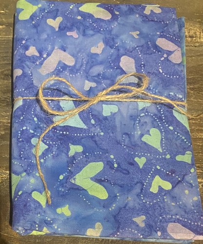 Menge 2 1 Yard hübscher Batik Quilten Stoff blau Herz Muster (2 Yards) - Bild 9 von 11