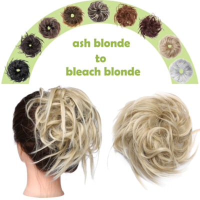 X-LARGE Messy Bun Hair Piece Scrunchie Updo Wrap Hair Extension as Human Bun US
