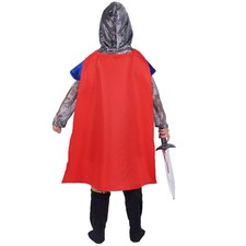 Ritter Kostüm Für Jungen – Gr. 116, Schwarz/rot, Mit Tunika & Kapuze Von Atosa