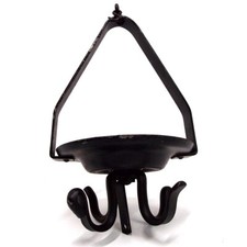 Kauenhaken Bergbau Eisen schwarz 32 cm Kauenkorb P&uuml;tt Bergmann Waschkaue
