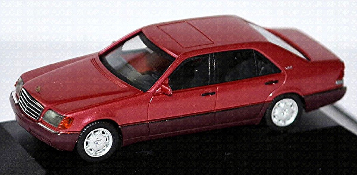 Mercedes-Benz 600 SEL ミニカー 1991年製 Mercedes-Benz S-Klasse 600 SEL 1991-94 W140 rot red metallic