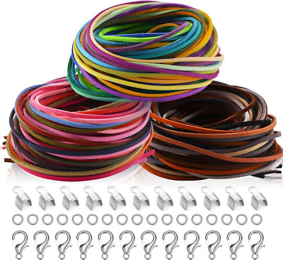 60 Farben 1M X 3Mm Lederschnur Lederband Veloursleder Band Faden Für DIY Armband