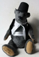 Bearly There Teddy Bear Tuxedo Ted Hat Faux Diamond Hand Signed Linda Spiegel --