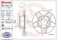 Bremsscheiben 2X Geschlitzt Beschichtet Va Vorne Brembo Max Line 09.5142.76