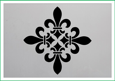 Fleur de Lis - Multiple 2 Mylar Schablone, 190 Mikron wiederverwendbare flexible Schablone