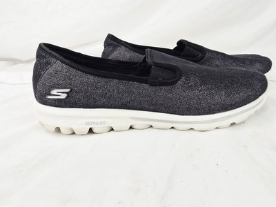 Skechers Air Cooled Goga Mat Ultra Go Gray  Metallic Slip on Sneakers, Size 10