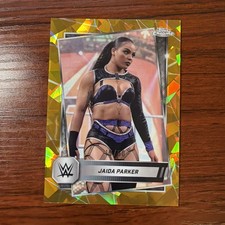 Jaida Parker 2025 Topps Chrome Sapphire WWE Gold Refractor /50 NXT #39