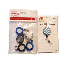 Retractable Badge Reel Lot ID Holders Nurse Teacher Office Mixed Colors 6 Pc