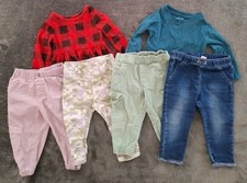 Baby Girl 12 months Fall Winter Clothes Lot. Pants Shirts