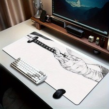 Katana Themed Non-Slip Mouse Pad - -Skid Base Suitable for Gaming, Office  RV