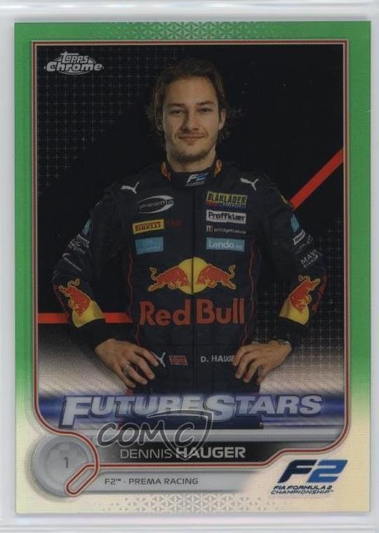 2022 Topps Chrome Formula 1 Green Refractor 23/99 Dennis Hauger #77 0su2