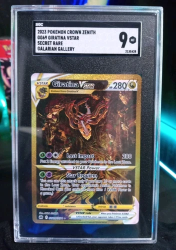 Giratina VSTAR GG69/GG70 Crown Zenith Galarian Gallery Card Graded SGC 9