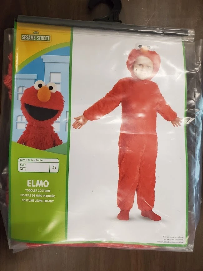 Disfraz de Halloween cómodo de piel de Elmo de Plaza Sésamo con licencia para niños pequeños talla S/P Foto 2 de 4