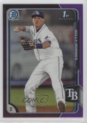 2015 Bowman Chrome Prospects Purple Refractor 96/250 Willy Adames #BCP61 0s55