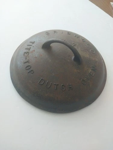 GRISWOLD No. 7 Tite-Top DUTCH OVEN 2604 LID ONLY Pat. 1920 Erie PA USA HAS CRACK