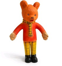 Vintage Rupert Bear Rubber Figure 10.5”  Toy Collectible Retro
